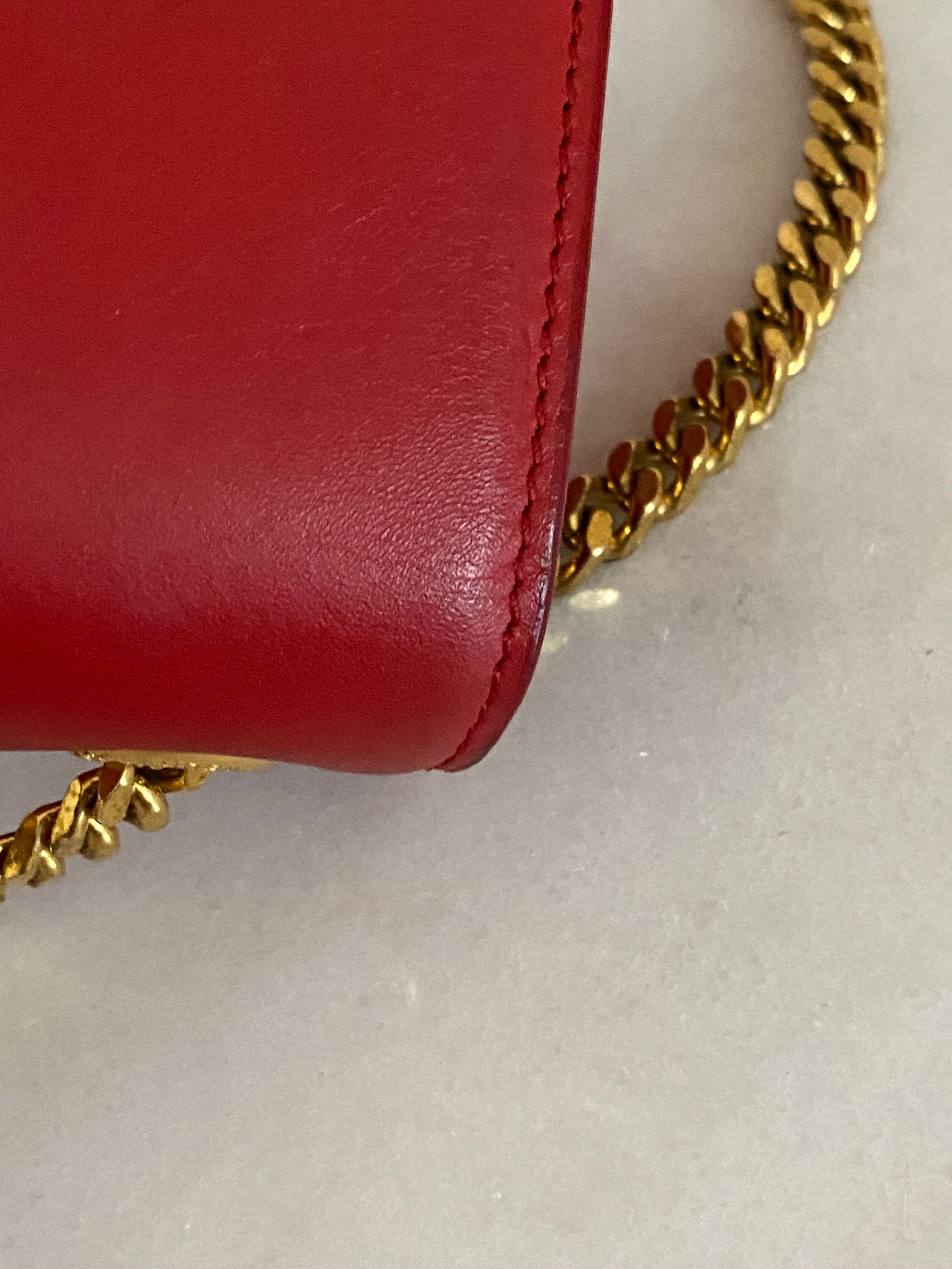 YSL Red Kate Tassel Small Shoulder Bag