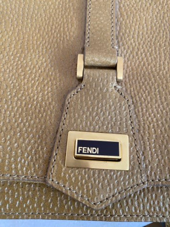 Fendi Dark Yellow Classic No.1 Satchel Top Handle Bag