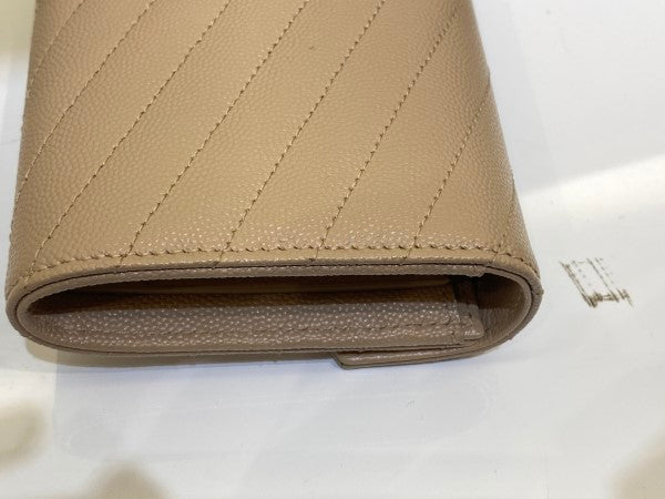 YSL Beige Cassandra Wallet