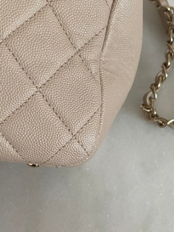 Chanel Beige Quilted Large Business Affinity Flap Bag