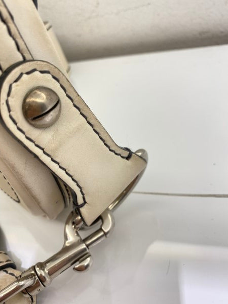 Christian Dior White Mini d'fence Saddle Bag