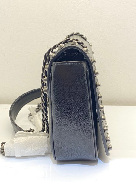 Prada Black Flap Studded Bag