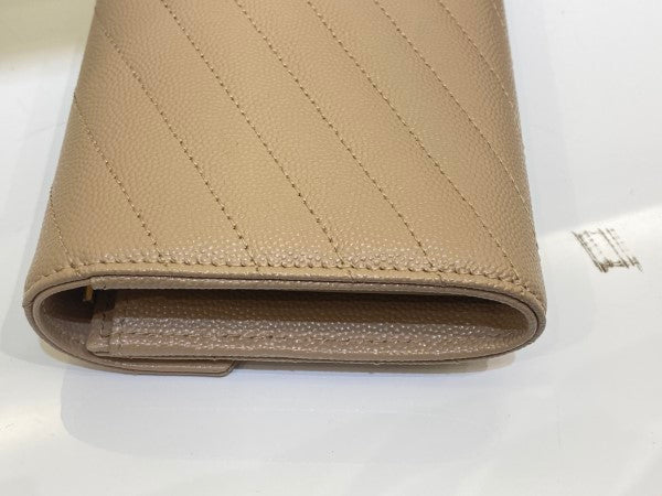 YSL Beige Cassandra Wallet