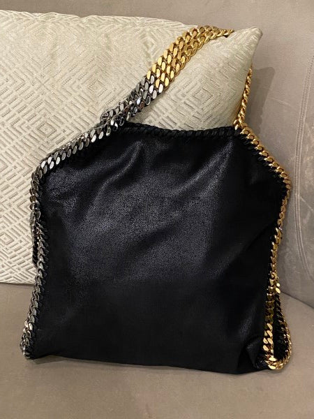 Stella Mccartney Black Falabella Tote Chain Bag