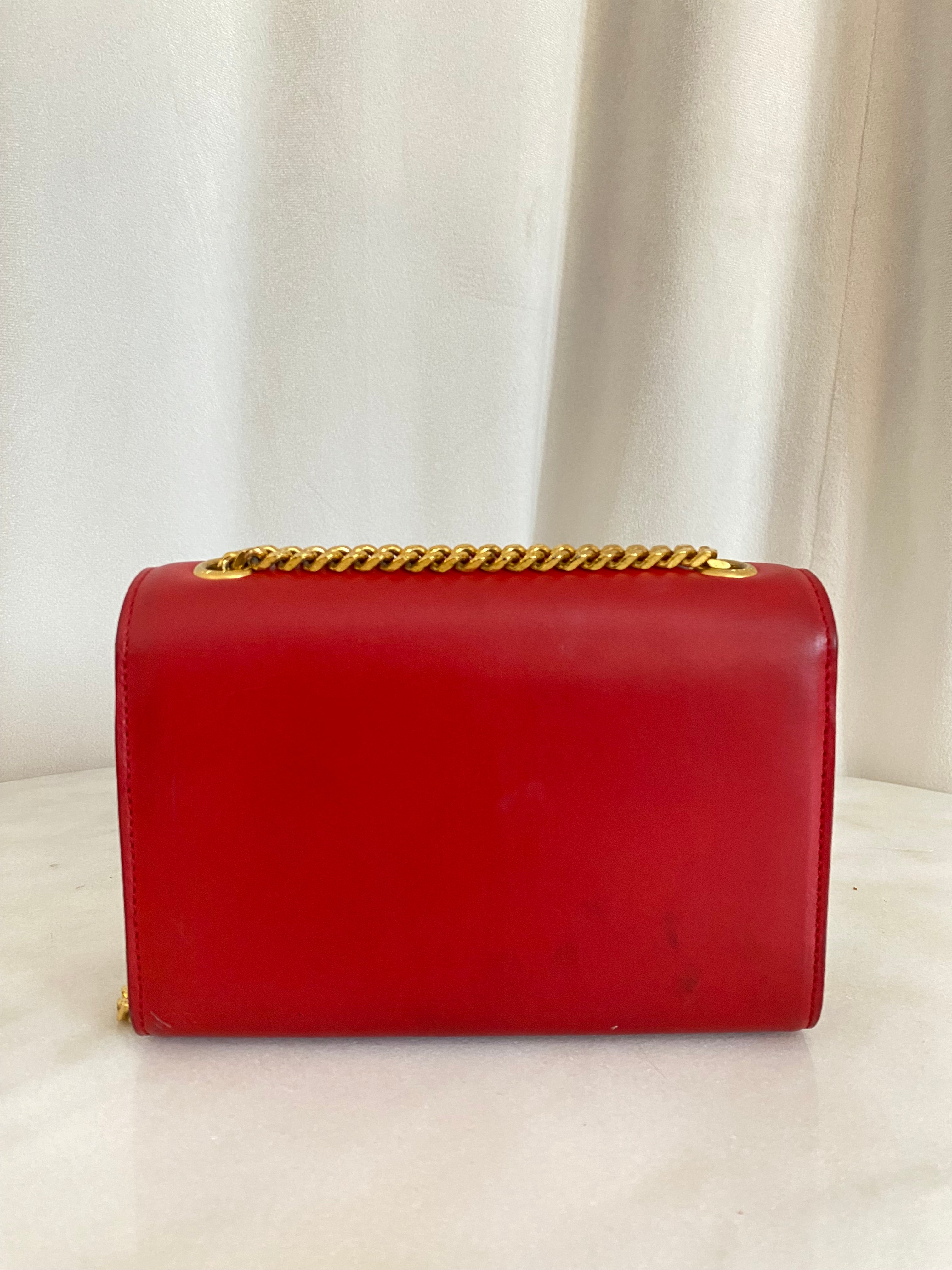 YSL Red Kate Tassel Small Shoulder Bag