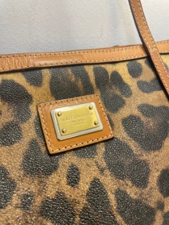 Dolce & Gabbana Bicolor Leopard Tote Bag