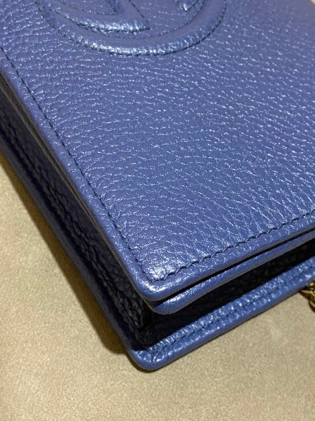 Gucci Dark Blue Disco Soho Wallet On Chain