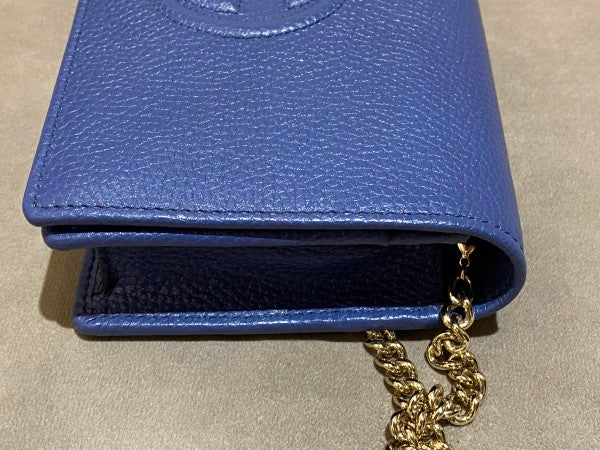 Gucci Dark Blue Disco Soho Wallet On Chain