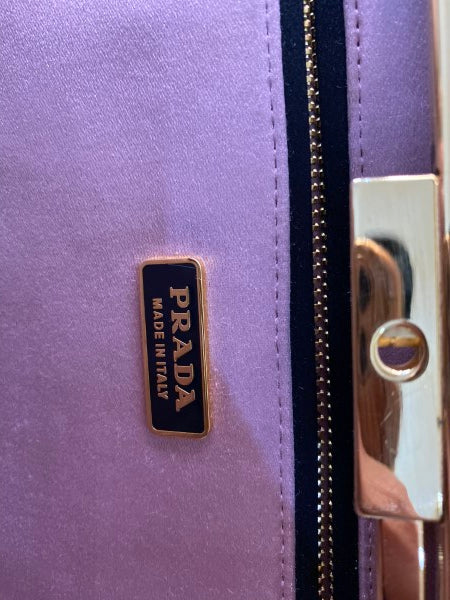 Prada Black Satin Clutch