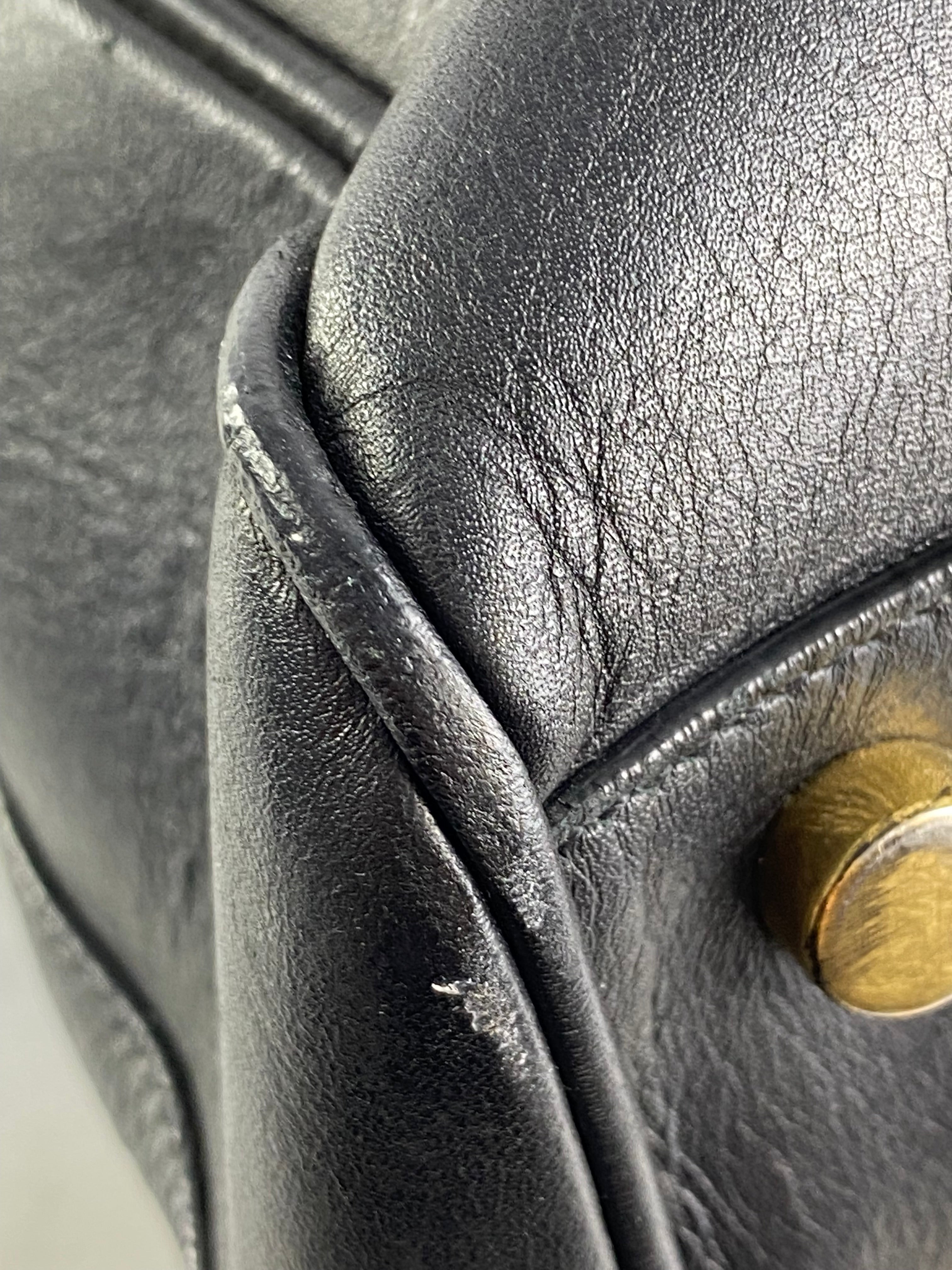 YSL Black Monogram Shopper Tote Bag