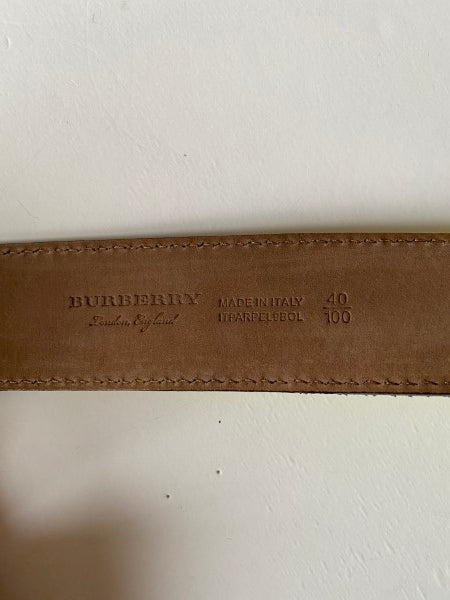 Burberry Yellow Embossed Belt 40