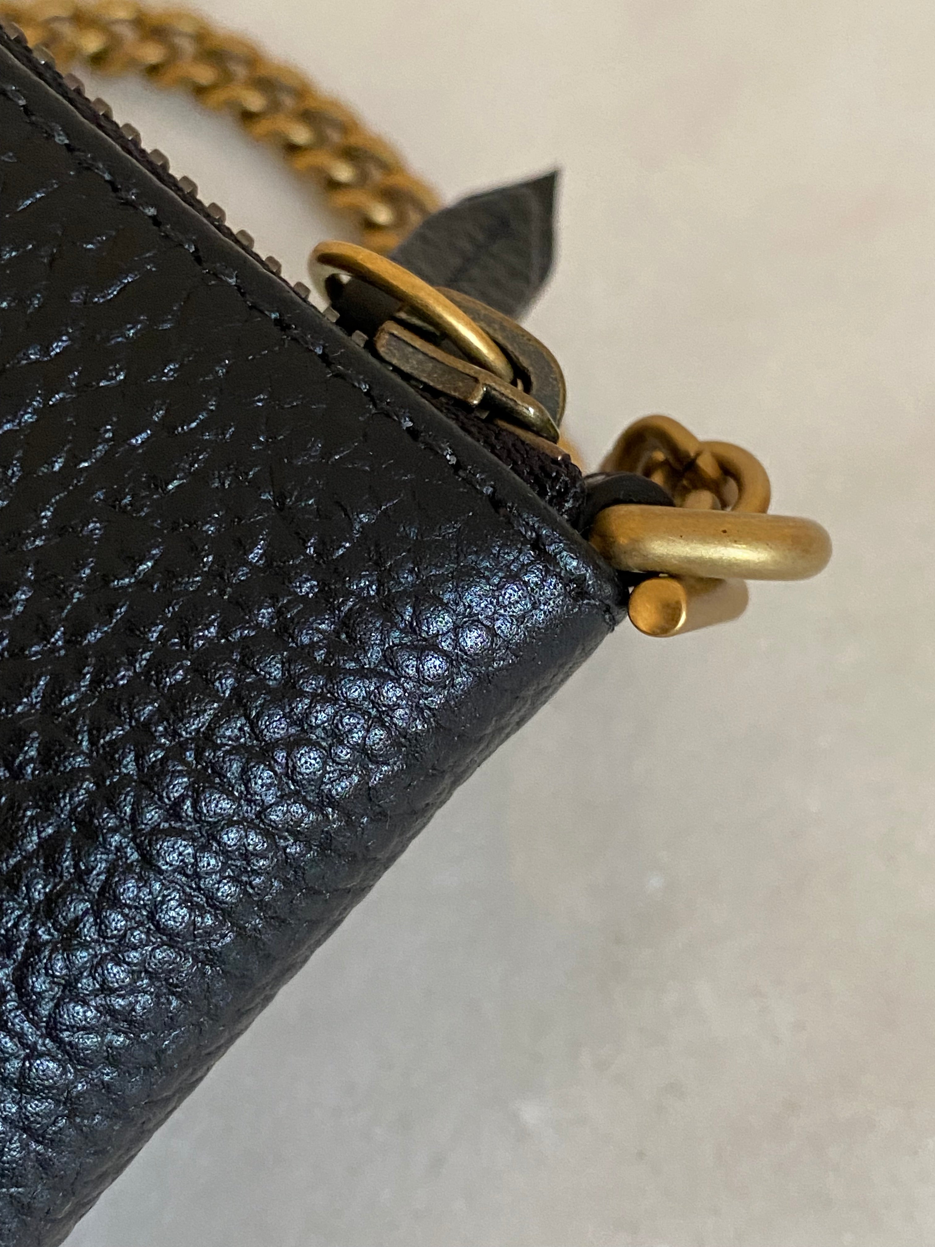 Gucci Black GG Zip Crossbody Bag