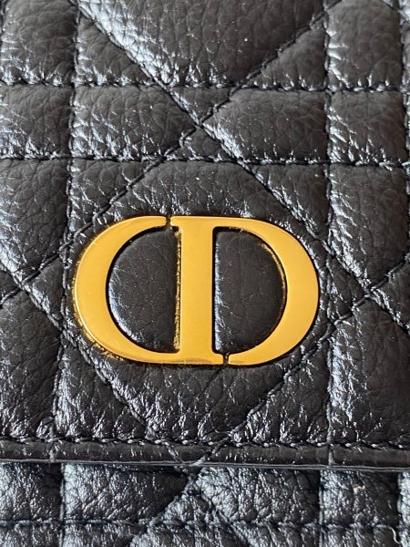 Christian Dior Black Caro Cannage Belt Pouch