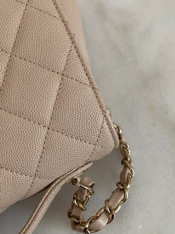 Chanel Beige Quilted Large Business Affinity Flap Bag