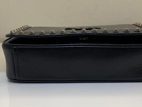 Prada Black Flap Studded Bag