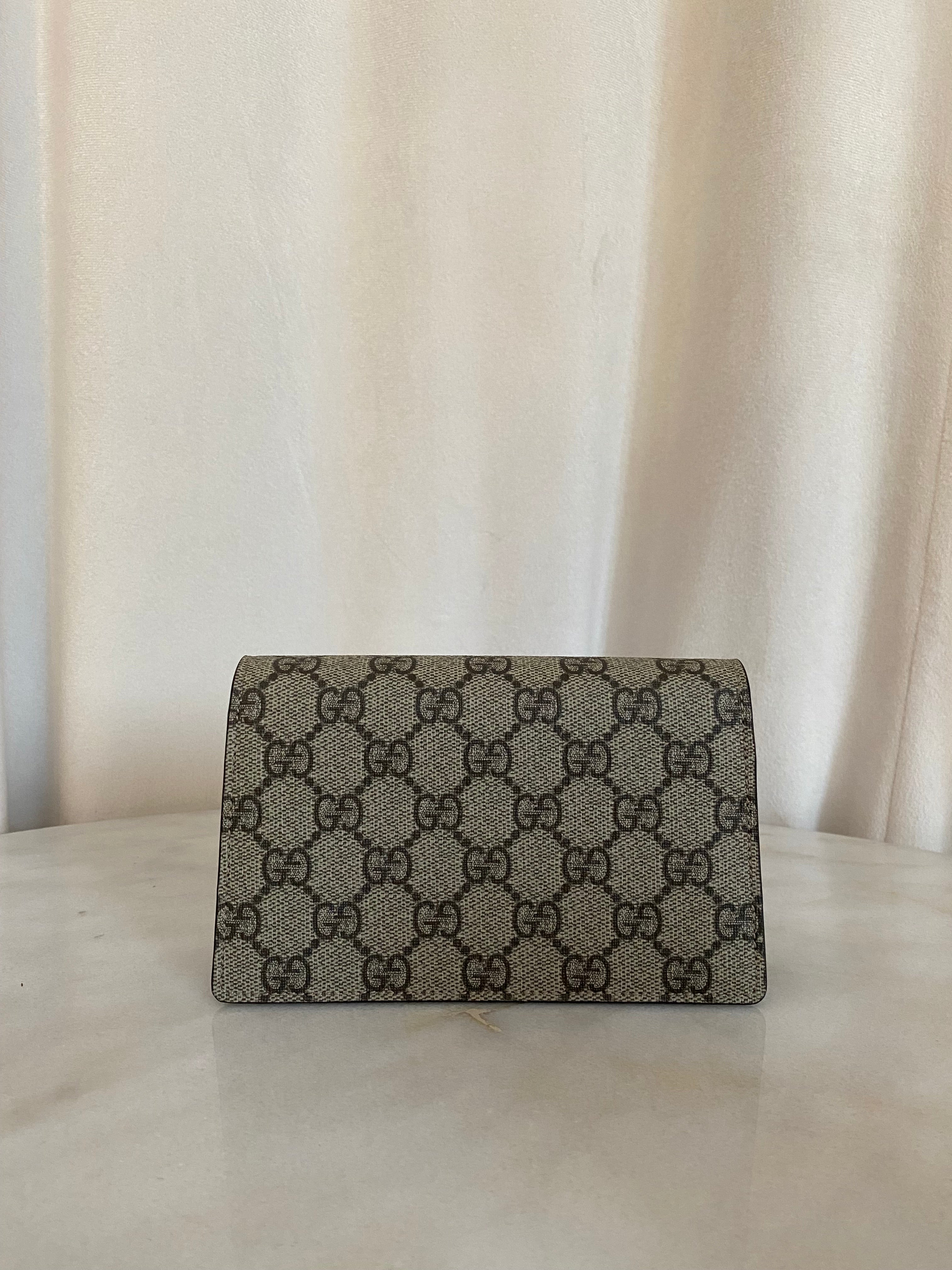 Gucci Beige Dionysus GG Supreme Super Mini Bag