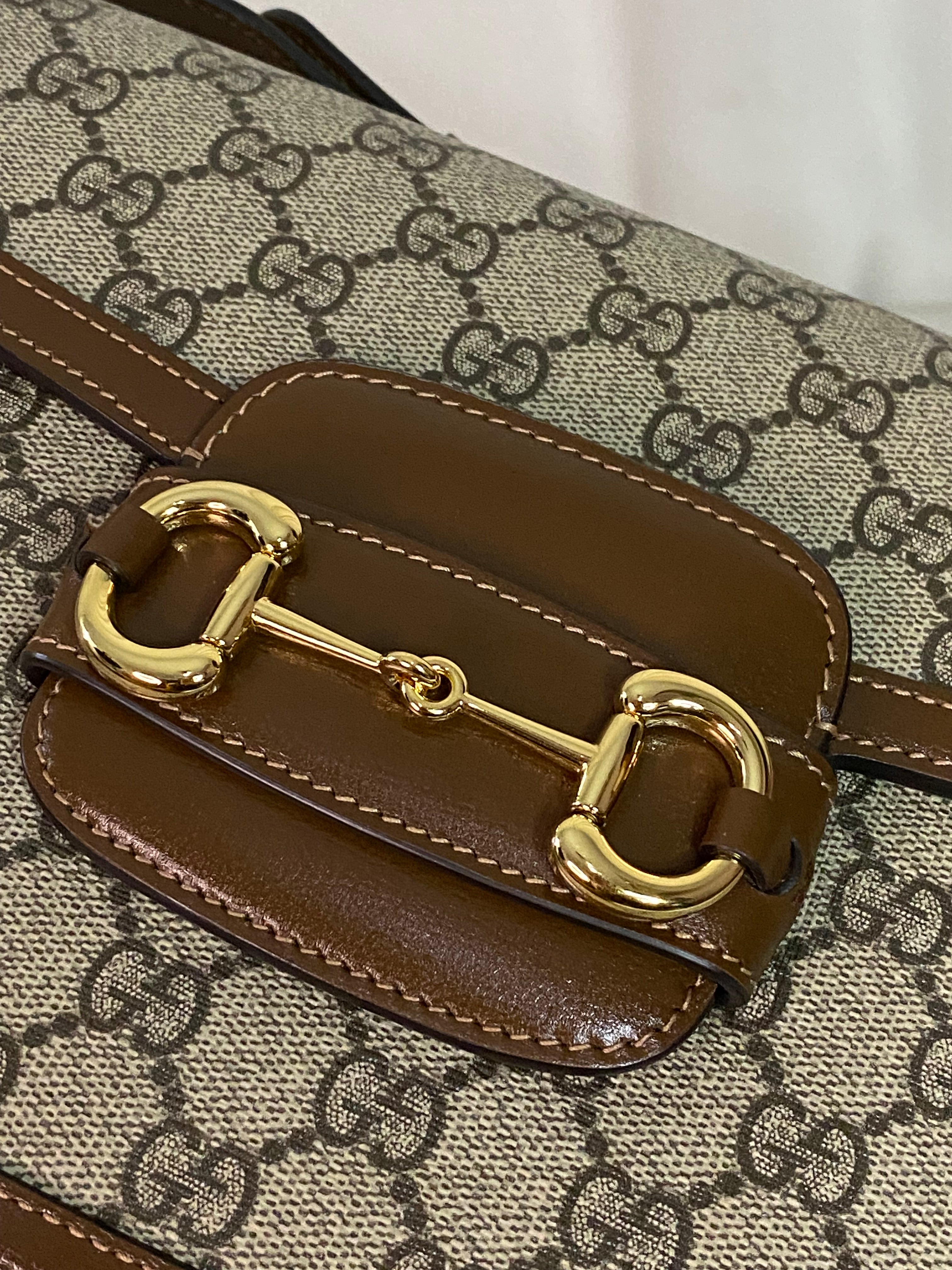 Gucci Brown Horsebit 1955 Shoulder Bag