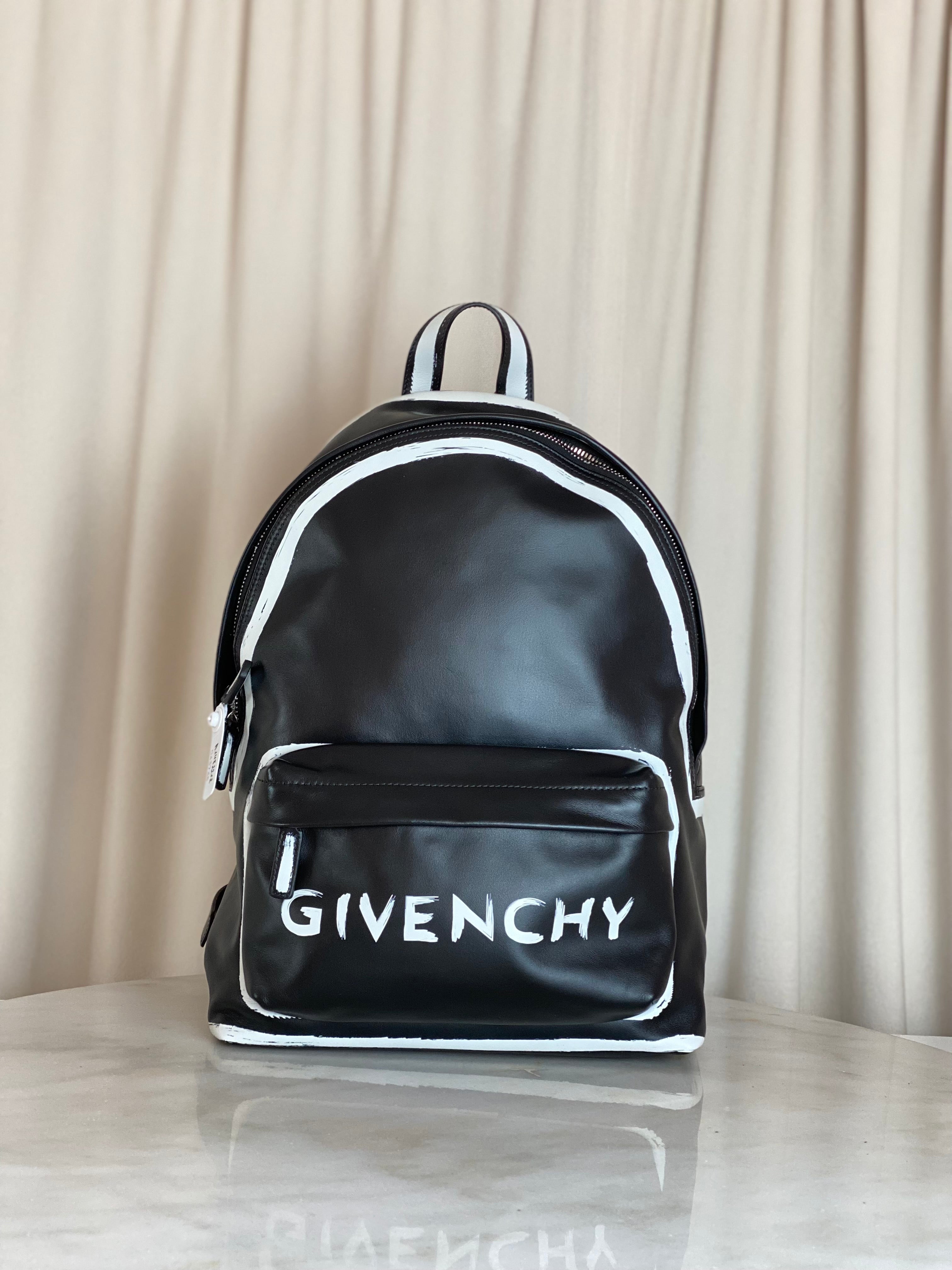 Givenchy Bicolor Pint Logo Graffiti Backpack Bag