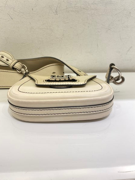 Christian Dior White Mini d'fence Saddle Bag