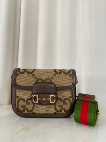 Gucci Bicolor GG Horsebit 1955 Mini Bag