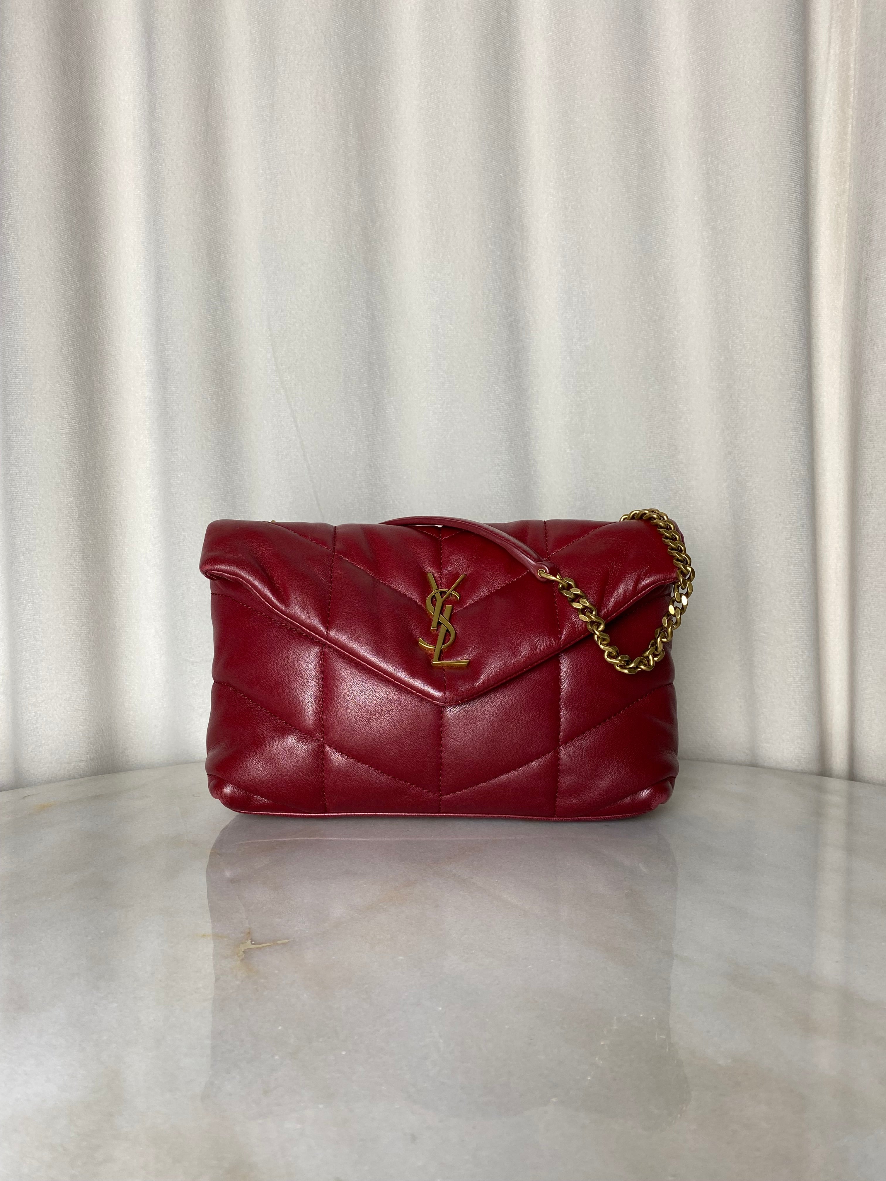 YSL Red Puffer Toy Bag