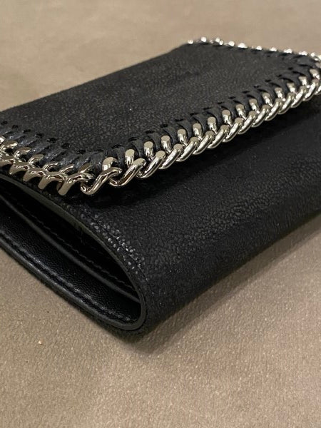 Stella Mccartney Black Compact Wallet