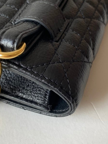 Christian Dior Black Caro Cannage Belt Pouch