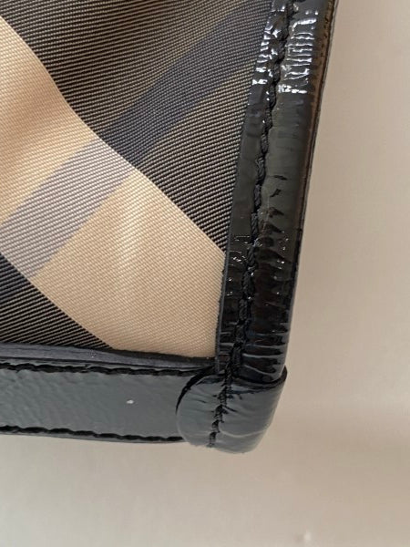 Burberry Black Beat Check Shoulder Bag