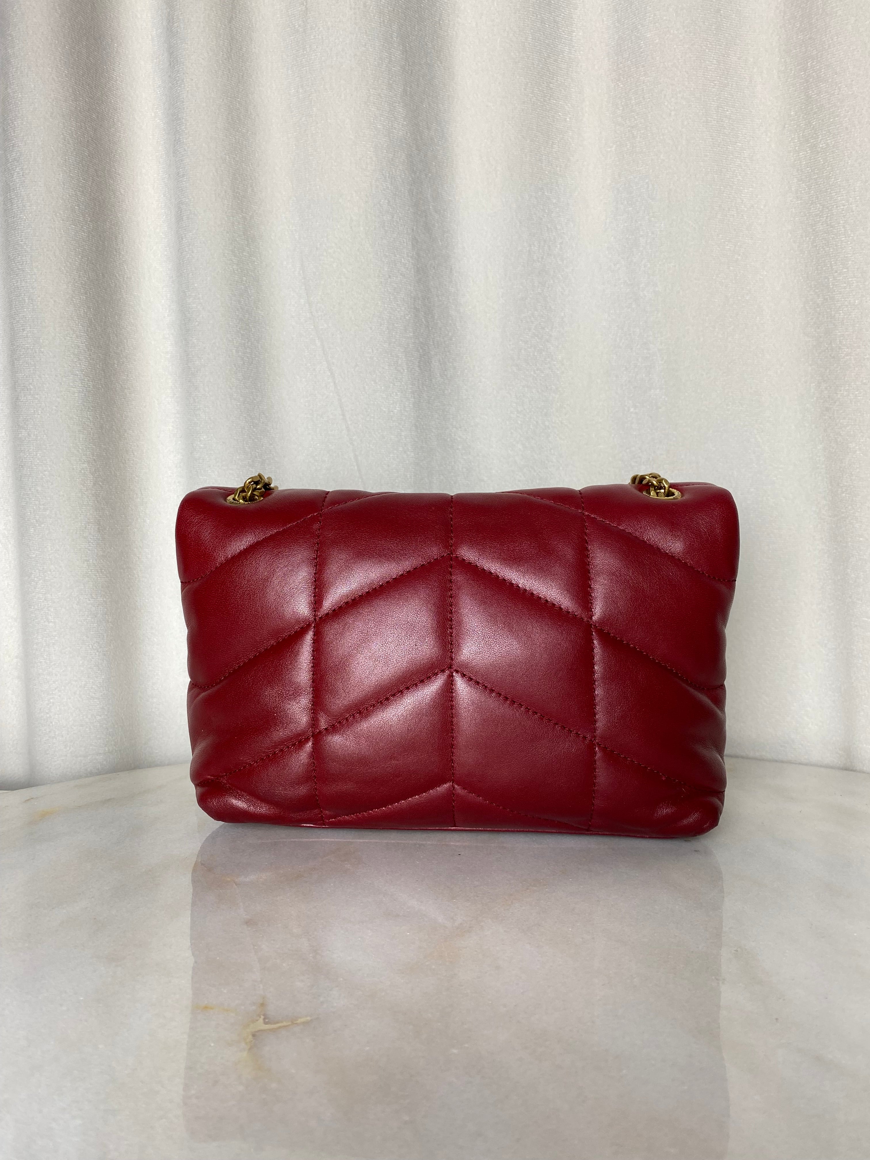 YSL Red Puffer Toy Bag