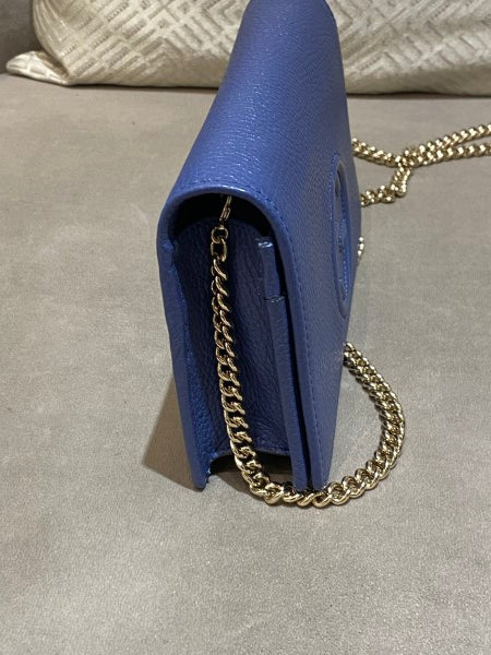 Gucci Dark Blue Disco Soho Wallet On Chain