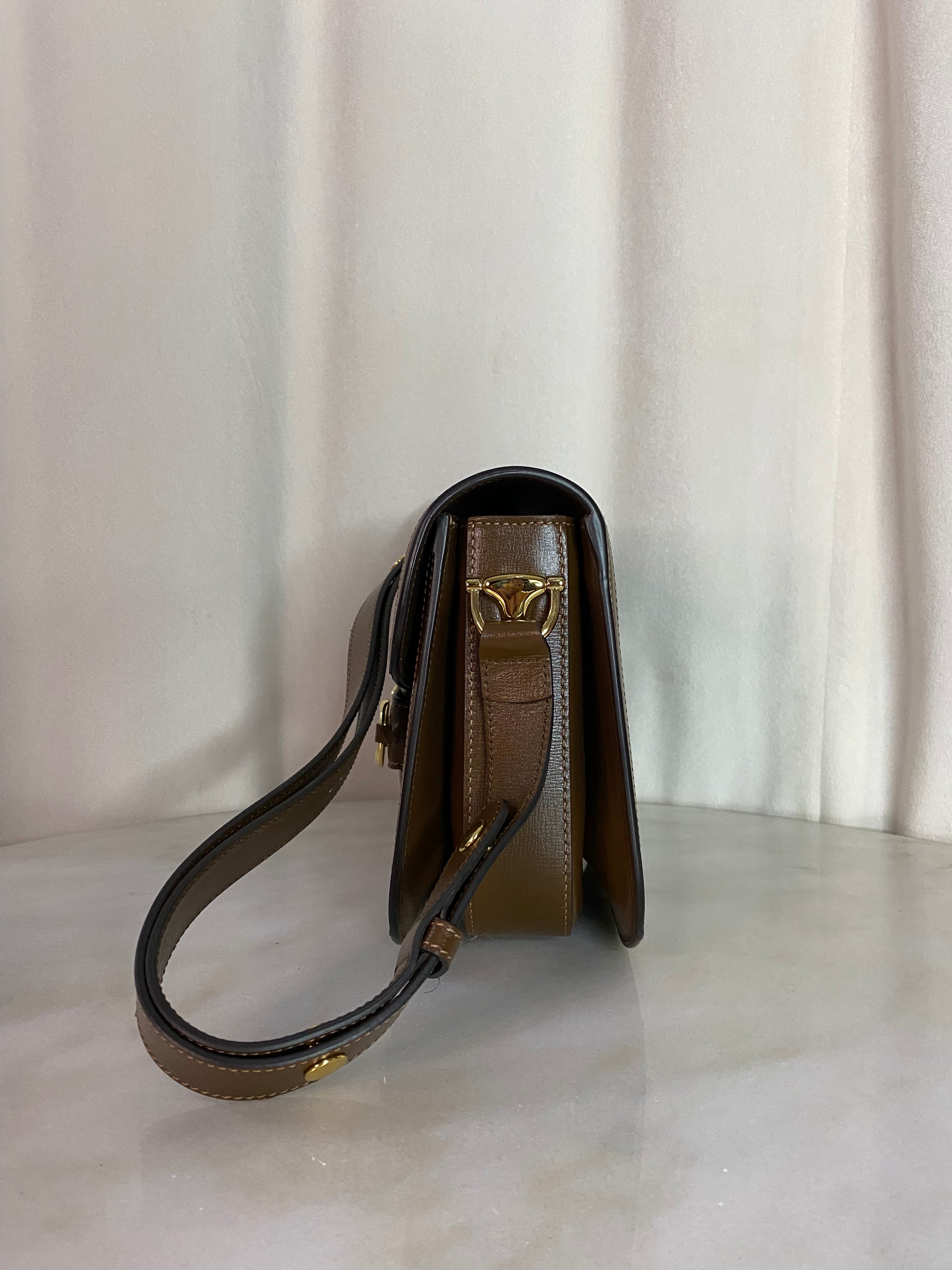 Gucci Brown Horsebit 1955 Shoulder Bag