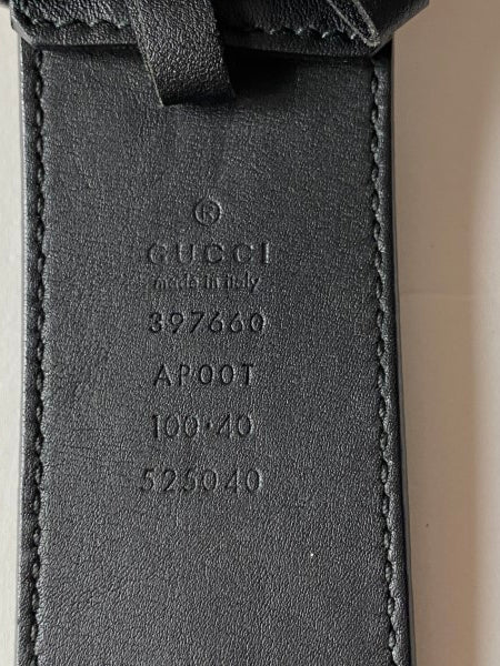 Gucci Black GG Belt 40