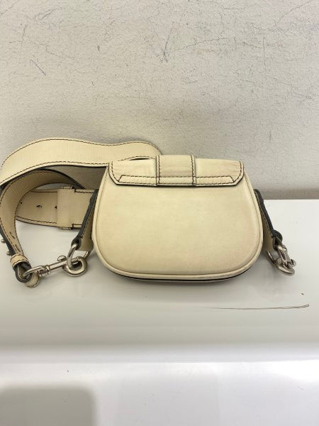 Christian Dior White Mini d'fence Saddle Bag