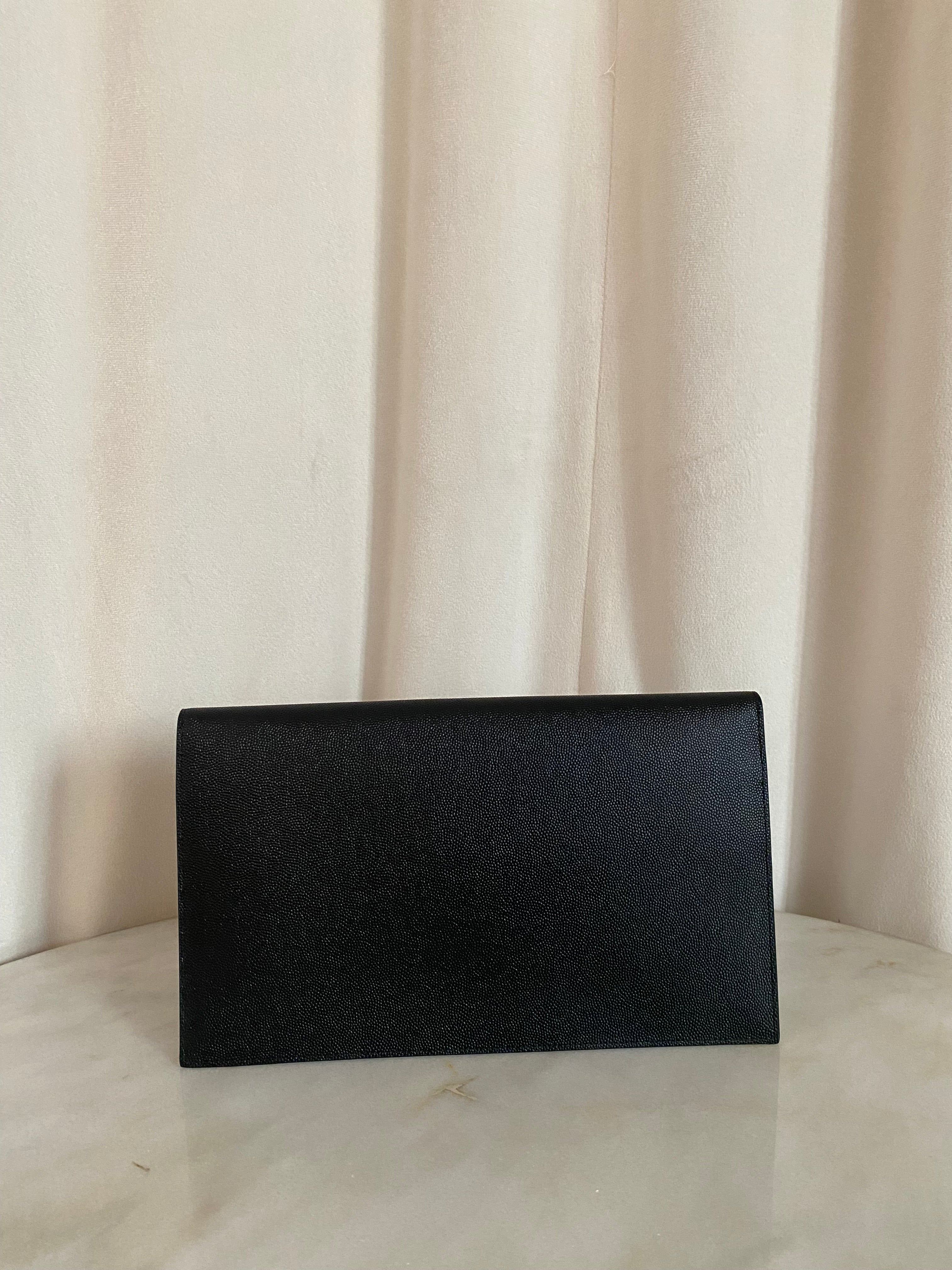 YSL Black Uptown Pouch