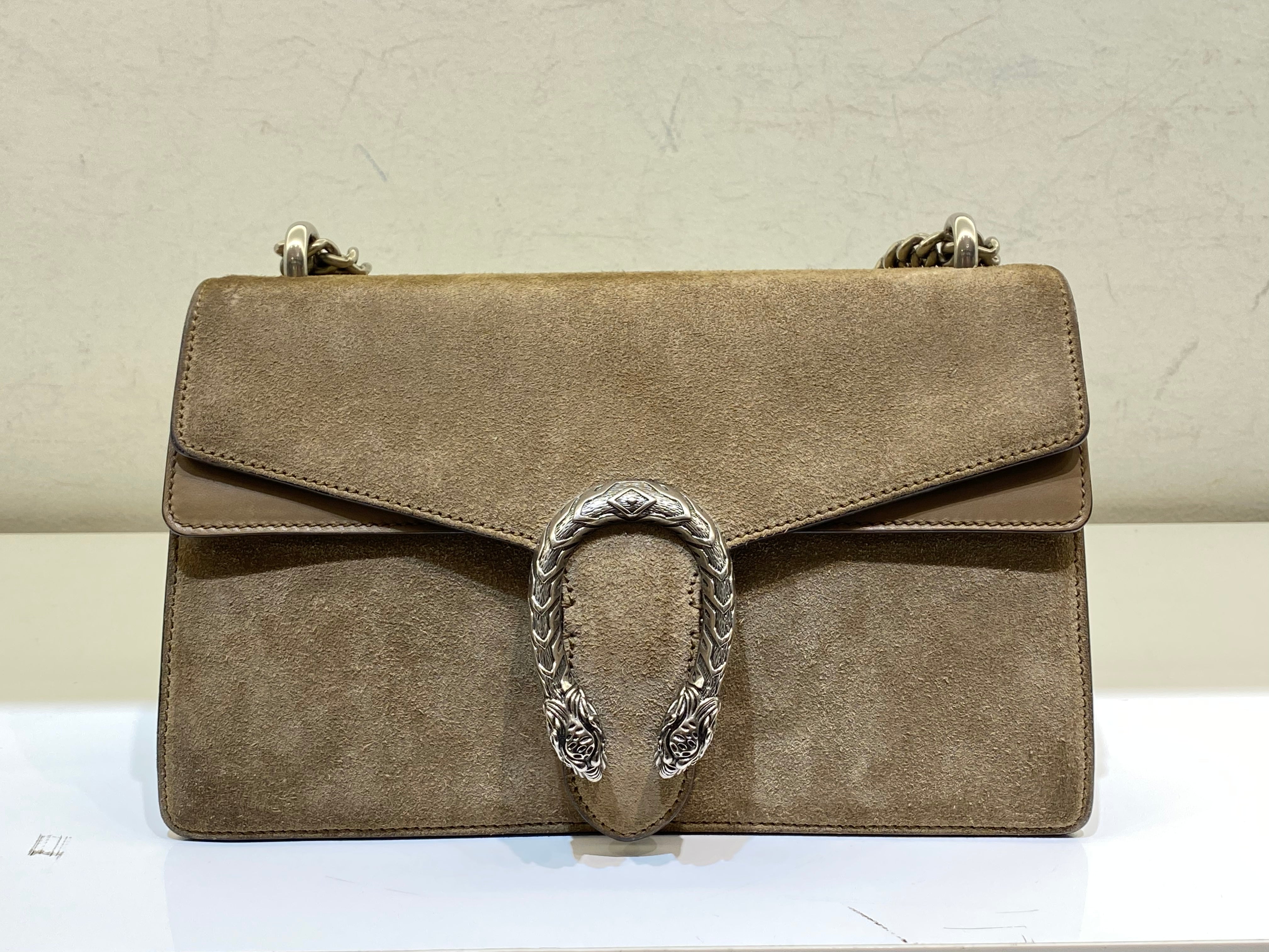 Gucci Beige Velvet Dionysus Bag