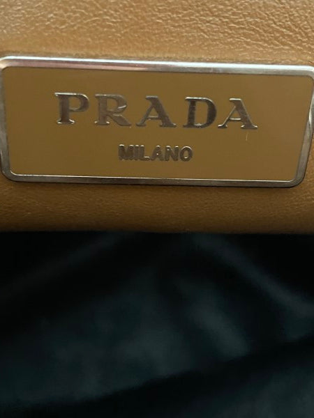 Prada Camel Fringe Bucket Bag