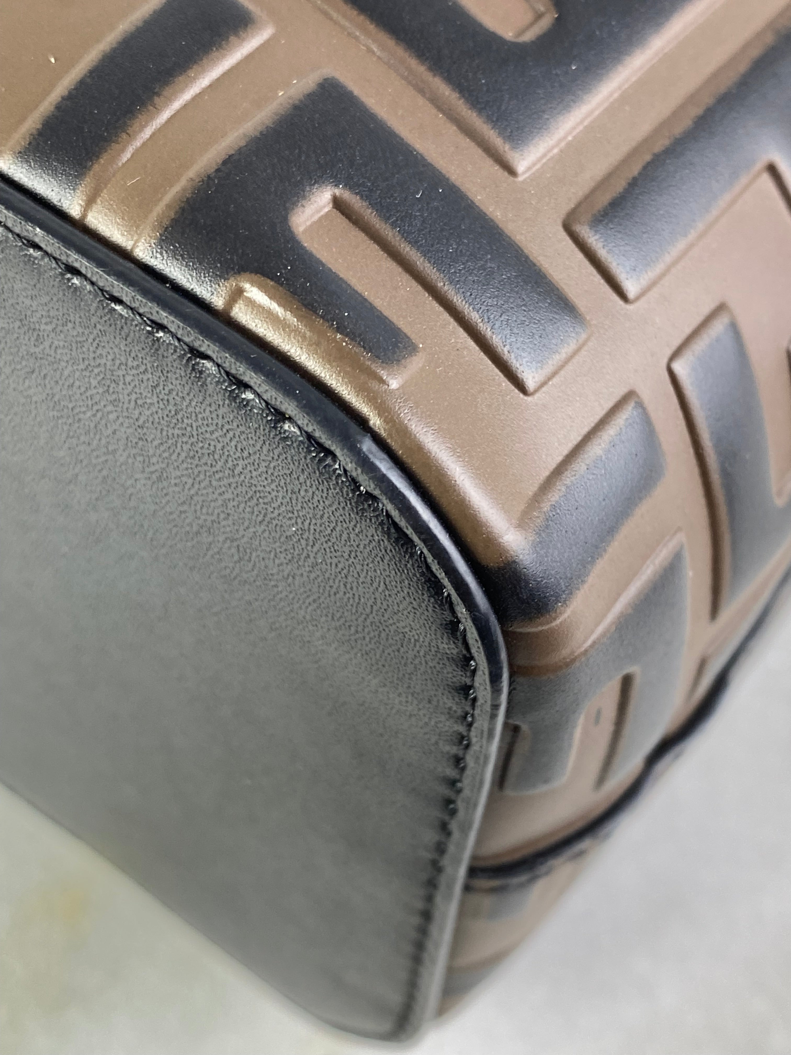 Fendi Bicolor FF Mon Tresor Mini Bucket Bag