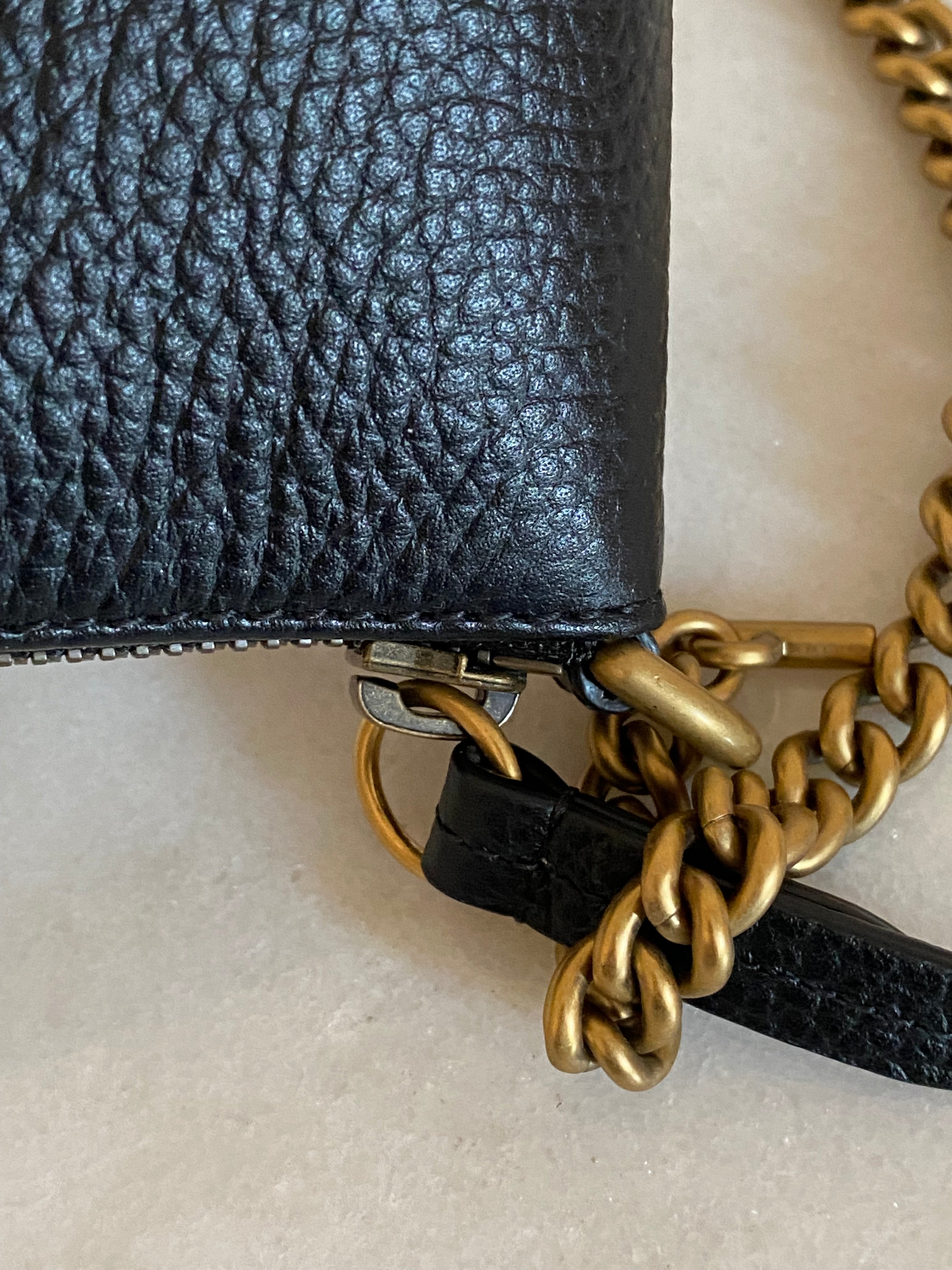 Gucci Black GG Zip Crossbody Bag