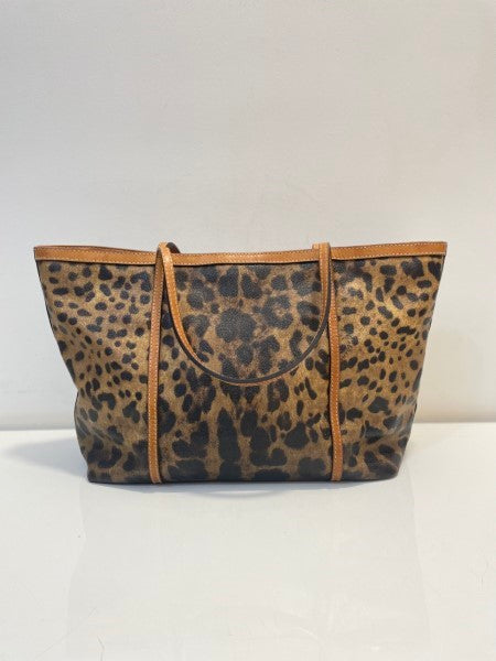 Dolce & Gabbana Bicolor Leopard Tote Bag