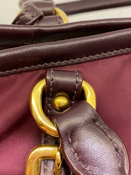 Prada Burgundy Waterproof Tote Bag