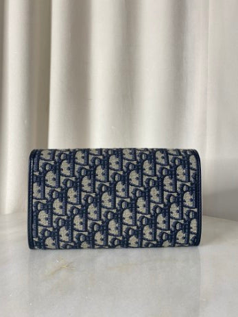 Christian Dior Blue Bobby East West Pouch