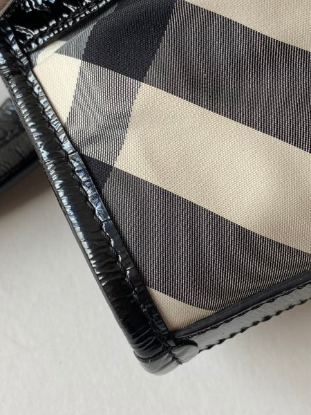 Burberry Black Beat Check Shoulder Bag