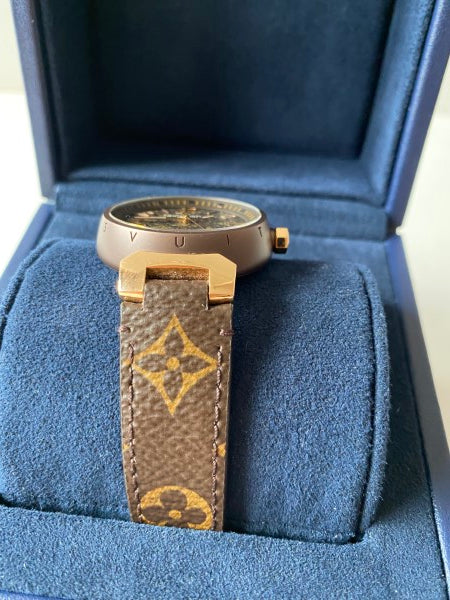 Louis Vuitton 18K Rose Gold  ST.ST Tambour Monogram Watch