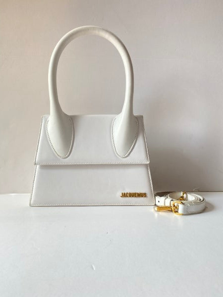 Jacquemus White Top Handle Bag