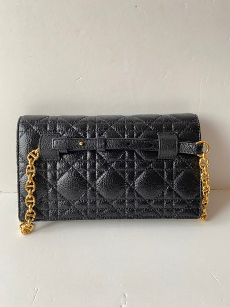 Christian Dior Black Caro Cannage Belt Pouch