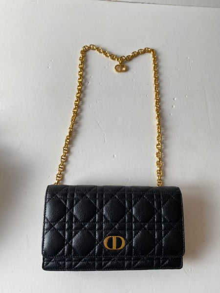 Christian Dior Black Caro Cannage Belt Pouch