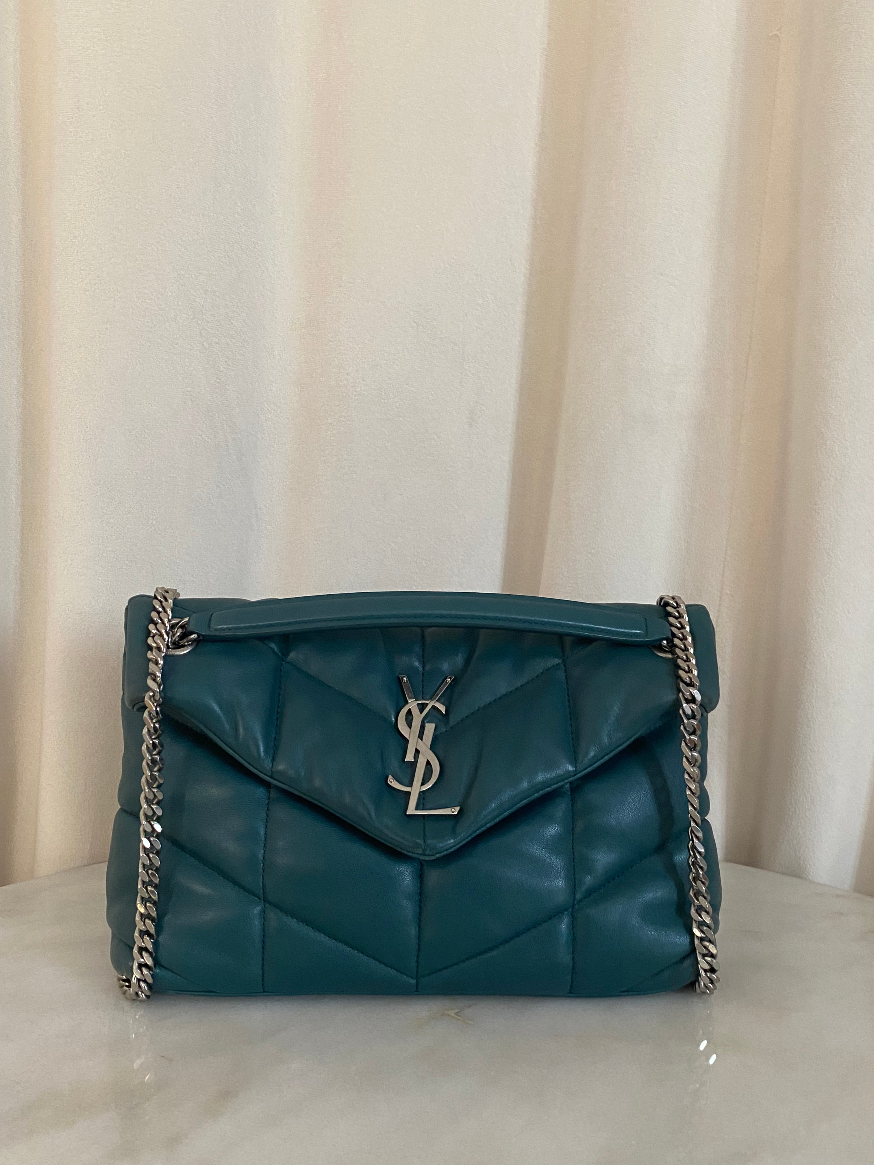 YSL Green Puffer Small Bag