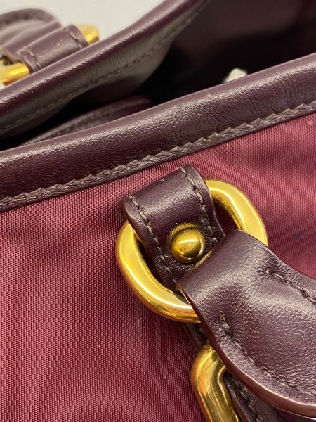 Prada Burgundy Waterproof Tote Bag