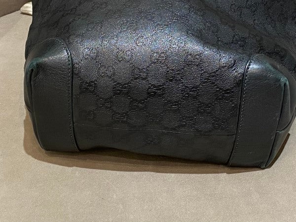 Gucci Black GG Guccissima Interlocking Tote Bag