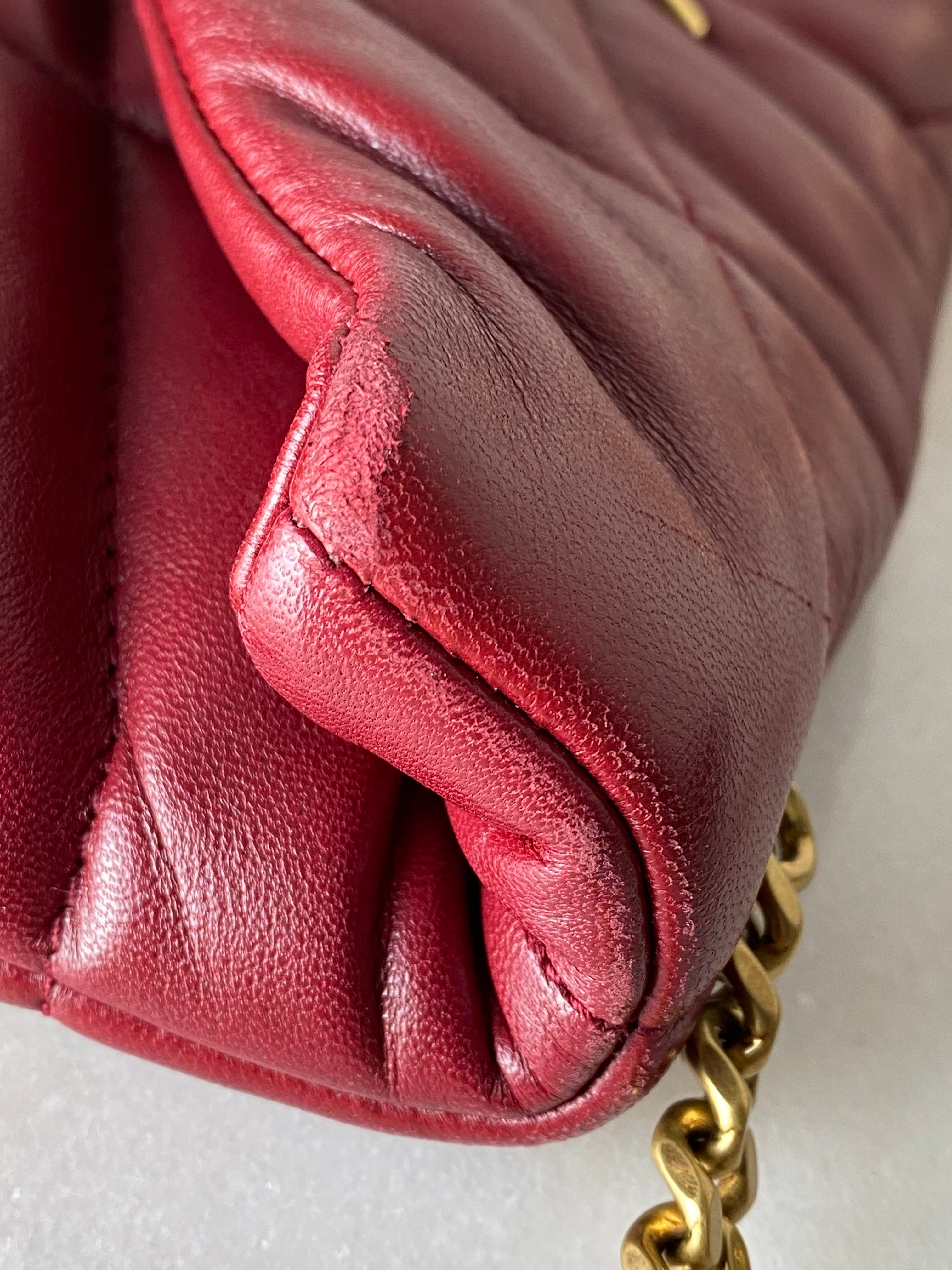 YSL Red Puffer Toy Bag